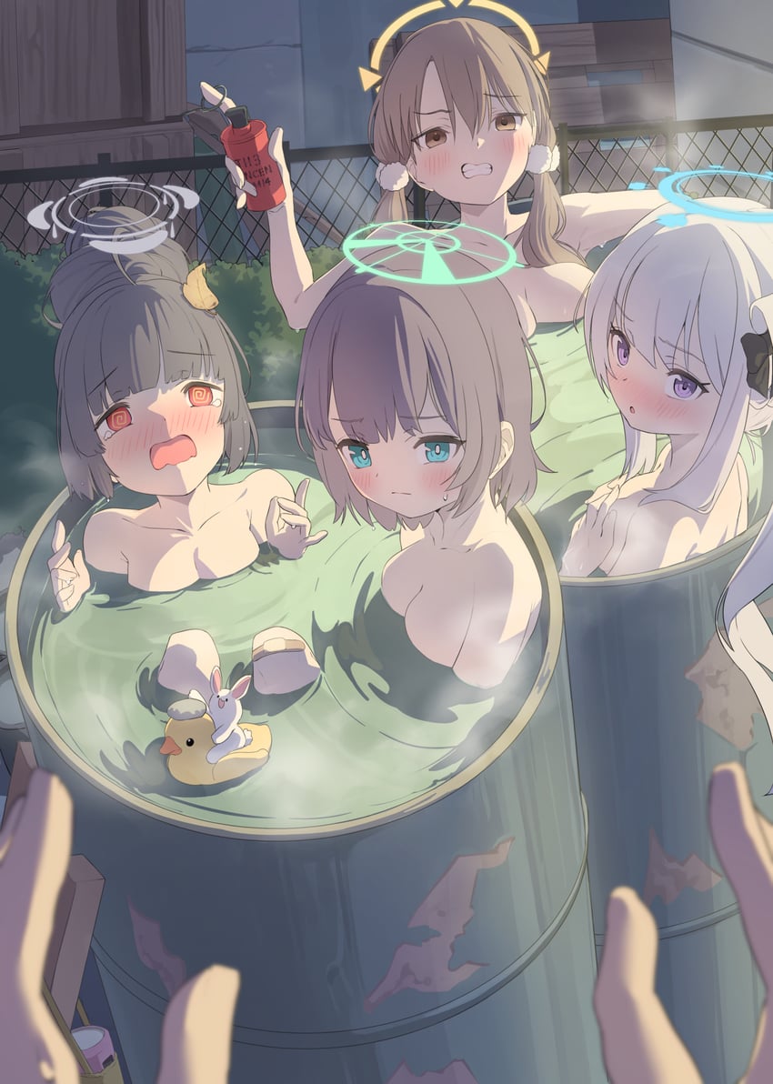 miyu, miyako, saki, and moe (blue archive) drawn by applepie_(12711019)