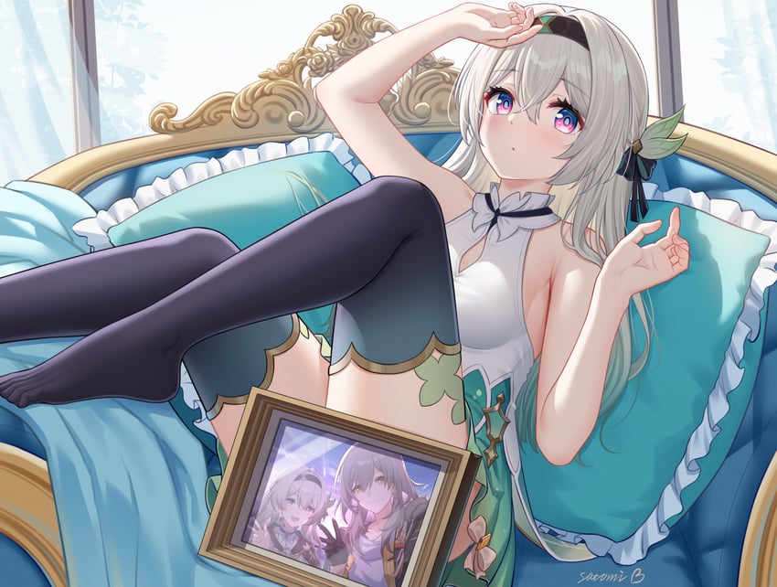 trailblazer, firefly, and stelle (honkai and 1 more) drawn by satomi_(745684552)
