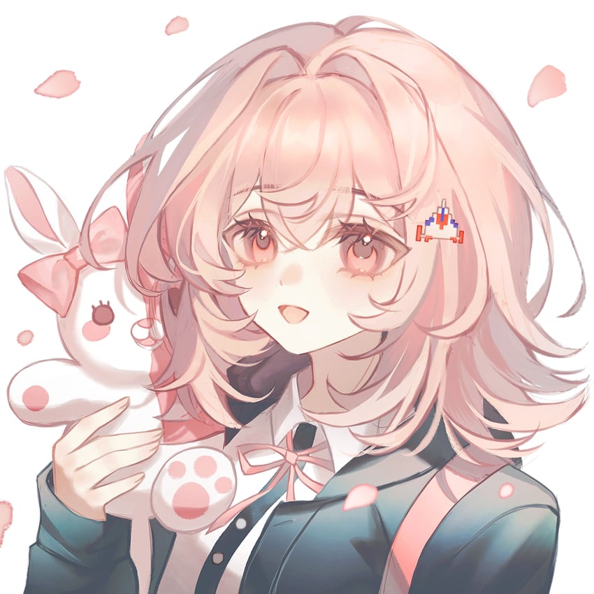 nanami chiaki and monomi (danganronpa and 2 more) drawn by xiziyue