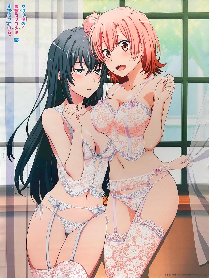 yukinoshita yukino and yuigahama yui (yahari ore no seishun lovecome wa machigatteiru.)