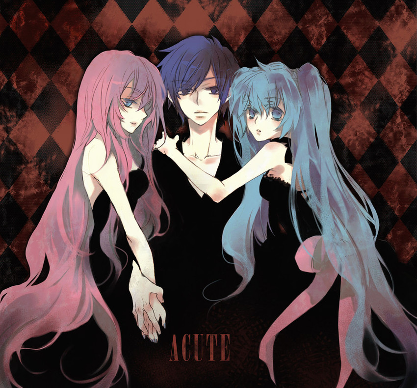 hatsune miku, megurine luka, and kaito (vocaloid and 1 more) drawn by jonejung