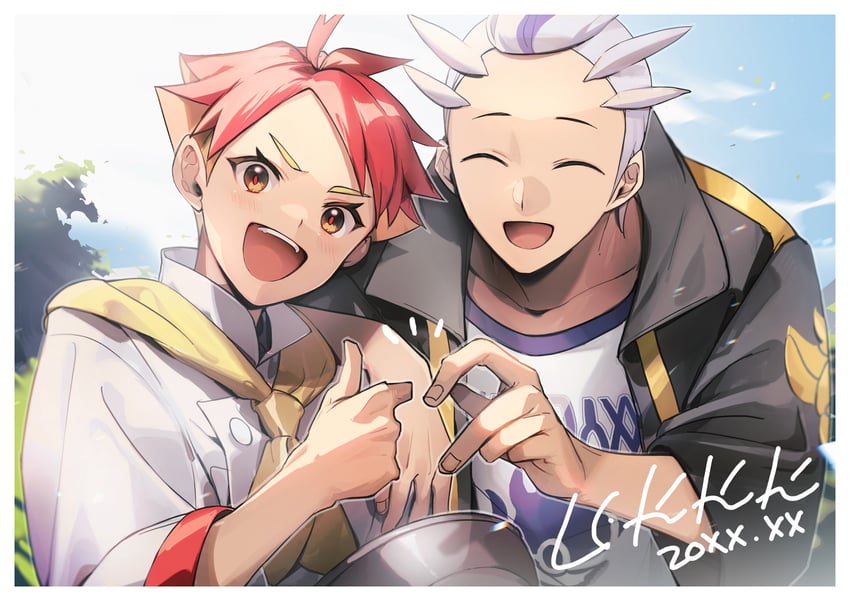 drayton and crispin (pokemon and 1 more) drawn by no-kan