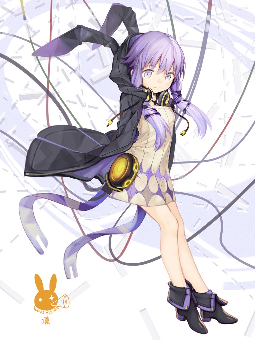 yuzuki yukari (vocaloid and 1 more) drawn by kari_kenji