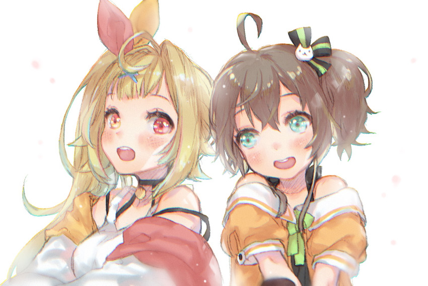 natsuiro matsuri and hoshikawa sara (hololive and 1 more) drawn by haccaamet