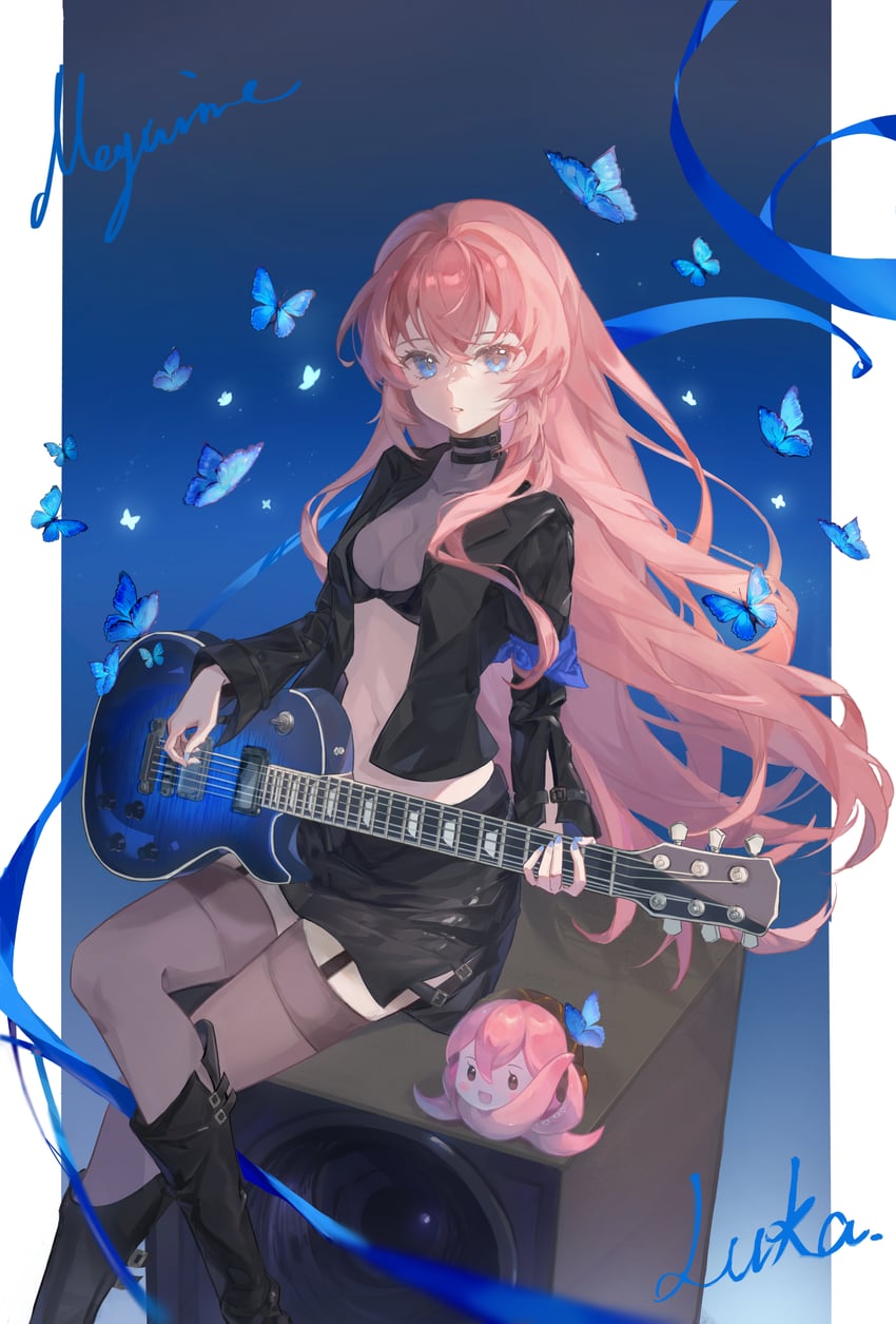 megurine luka and takoluka (vocaloid and 1 more) drawn by nakura_kanra