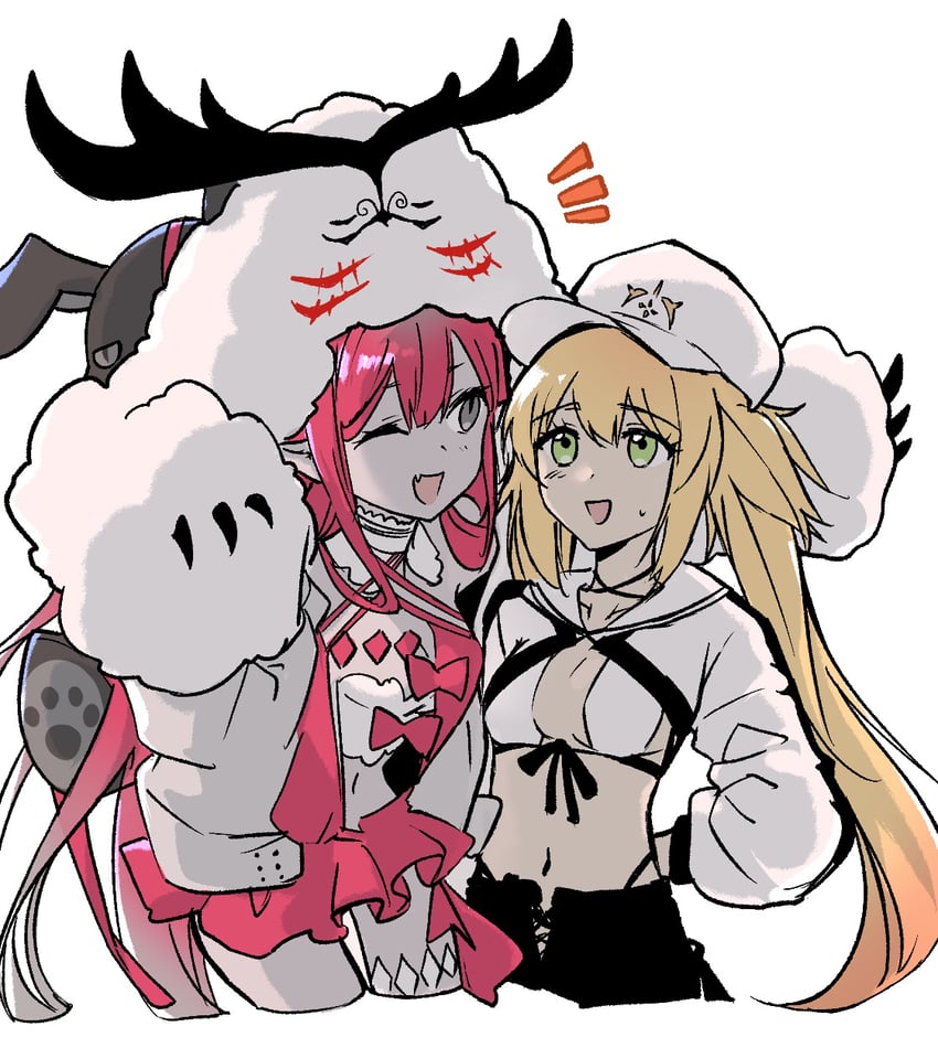 artoria pendragon, baobhan sith, artoria caster, and cernunnos (fate and 1 more) drawn by illen