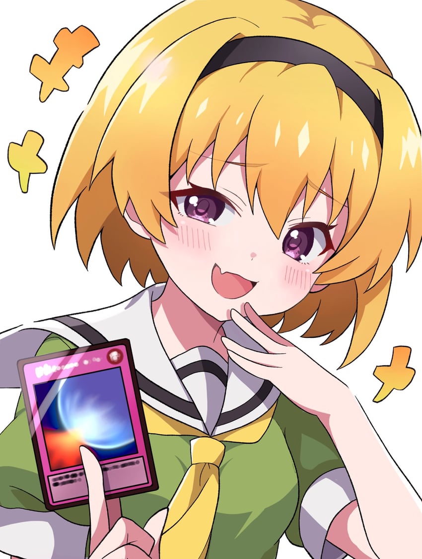houjou satoko and mirror force (yu-gi-oh! and 1 more) drawn by niyane