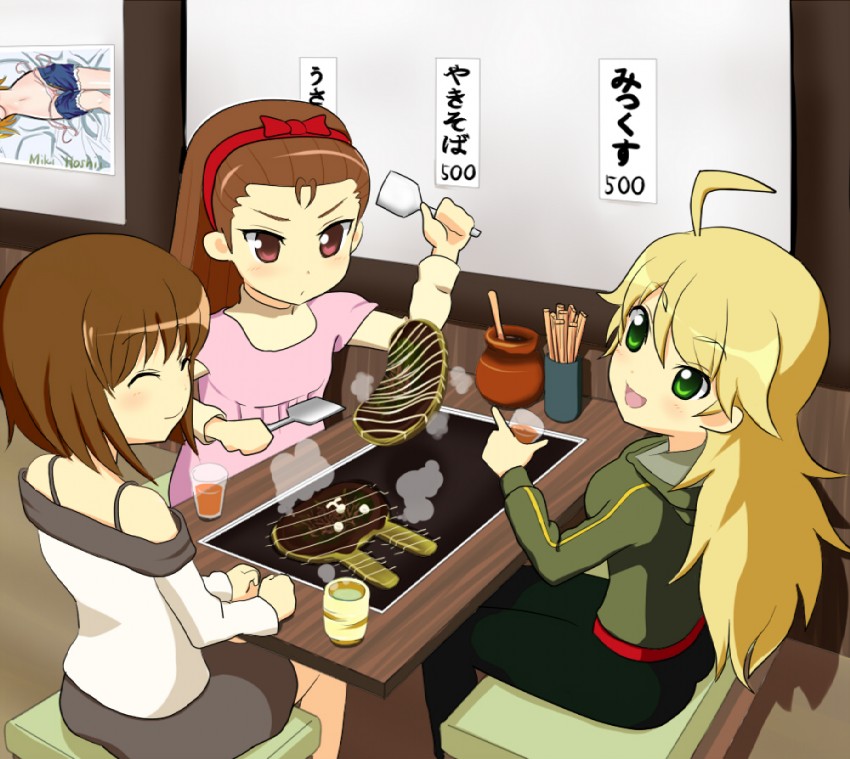 hoshii miki, minase iori, and hagiwara yukiho (idolmaster and 1 more) drawn by solar_kaichuudentou