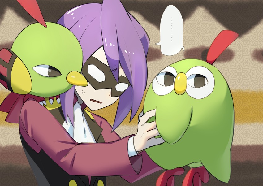 rowlet, natu, and will (pokemon and 1 more) drawn by yamanashi_taiki