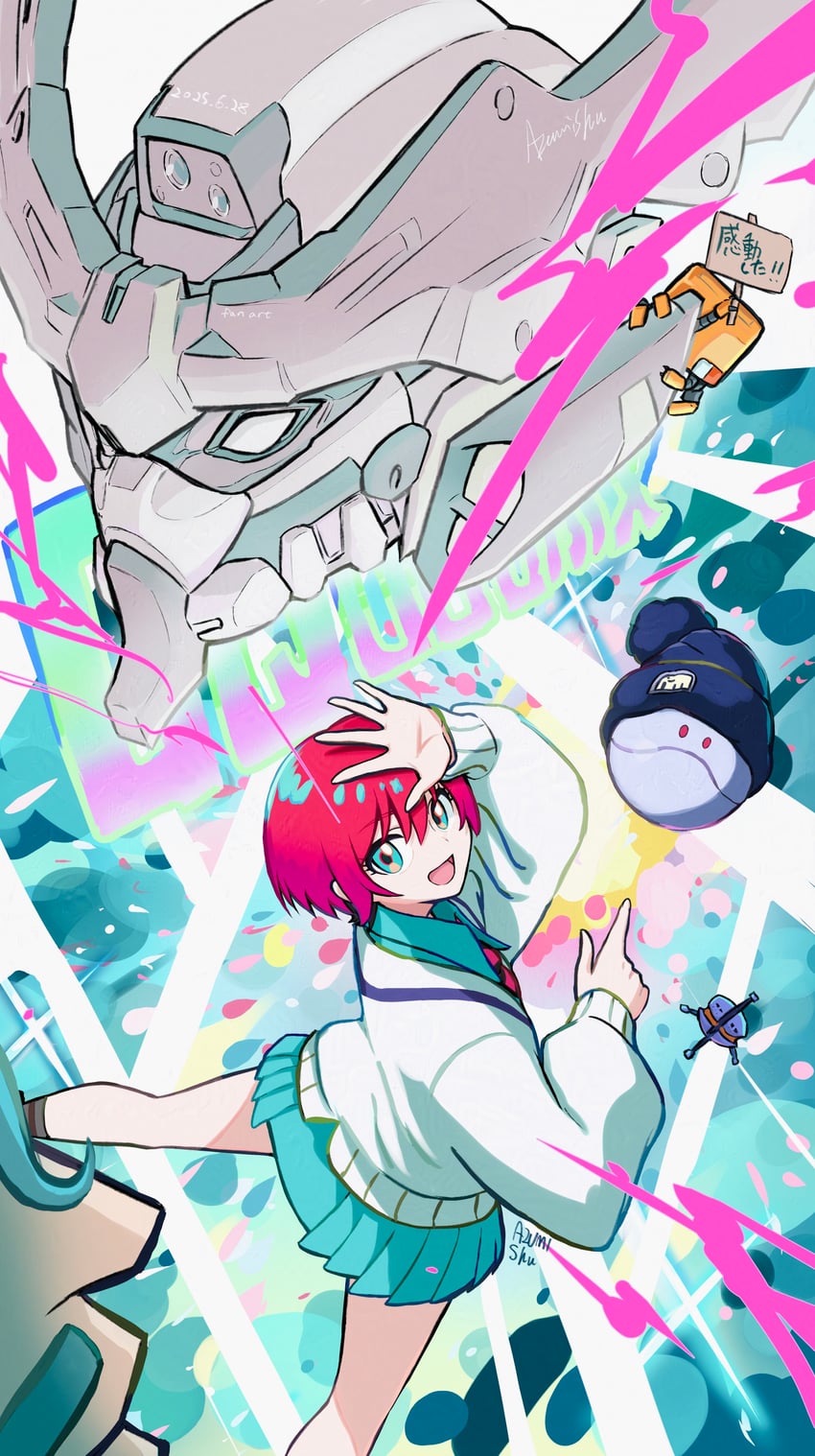 amate yuzuriha, haro, conch, and gquuuuuux (gundam and 1 more) drawn by rooru_kyaabetsu
