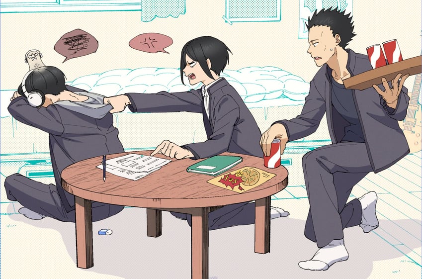 kaji ren, touma hiragi, and kouta sako (wind breaker) drawn by soul_(tamashii)