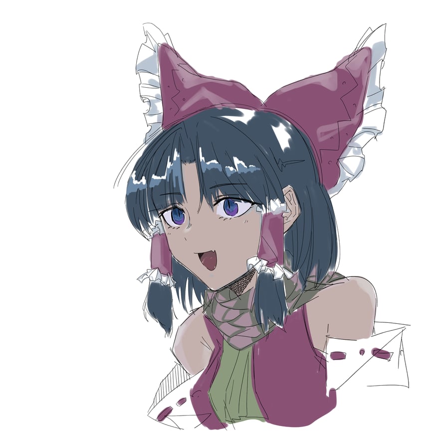 hakurei reimu and benikurage (touhou and 1 more) drawn by nukazuke_(nukanukadukeduk)