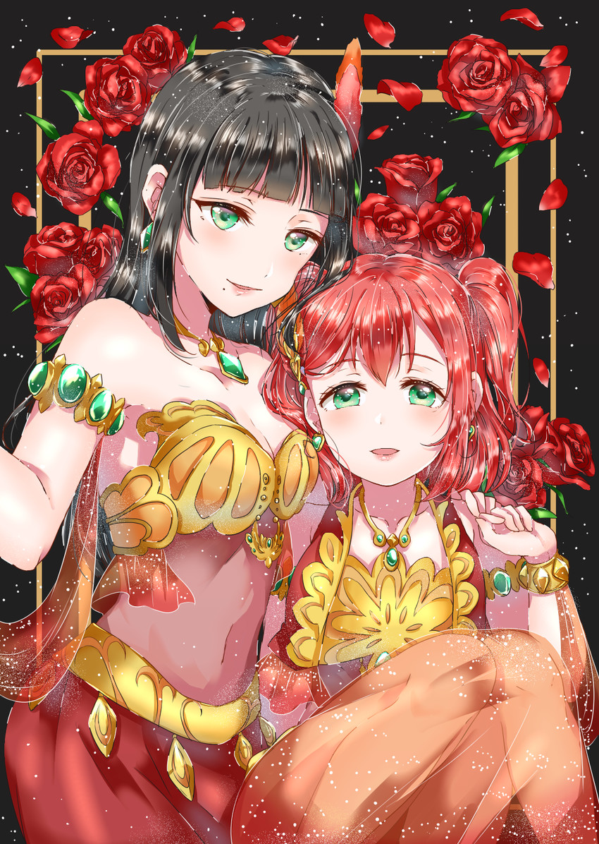 kurosawa dia and kurosawa ruby (love live! and 1 more) drawn by kaisou_(0731waka)