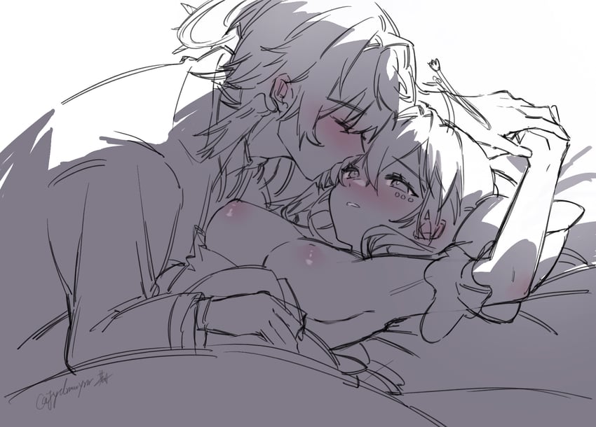 robin and sunday (honkai and 1 more) drawn by ji_yue