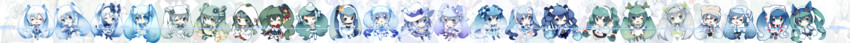 hatsune miku and yuki miku (vocaloid) drawn by shouen_kigashi
