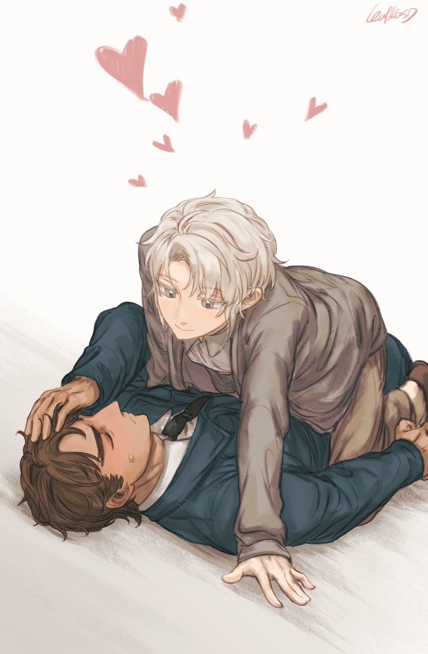okino tsukasa and hijiyama takatoshi (juusan kihei bouei ken) drawn by sdkafka