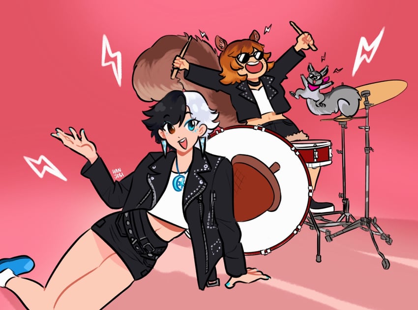 squirrel girl, luna snow, and tippy-toe (marvel and 2 more) drawn by hanjosi