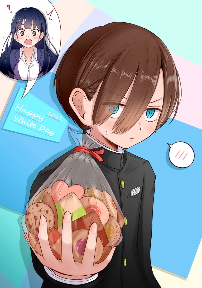 yamada anna and ichikawa kyoutarou (boku no kokoro no yabai yatsu) drawn by sacra_(sacrabokuyaba)
