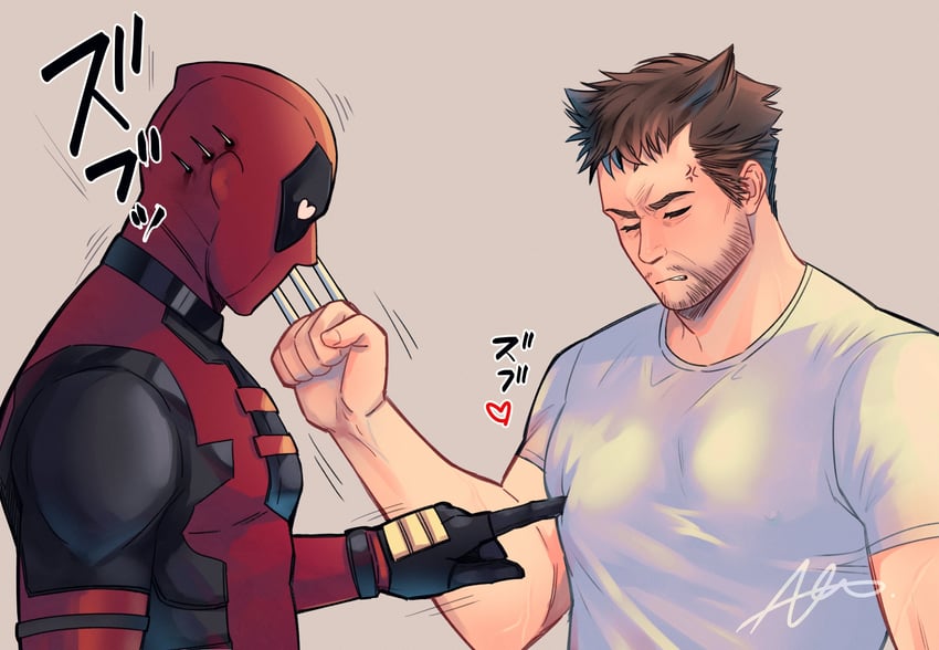 wolverine and deadpool (marvel and 4 more) drawn by sherlock7akane