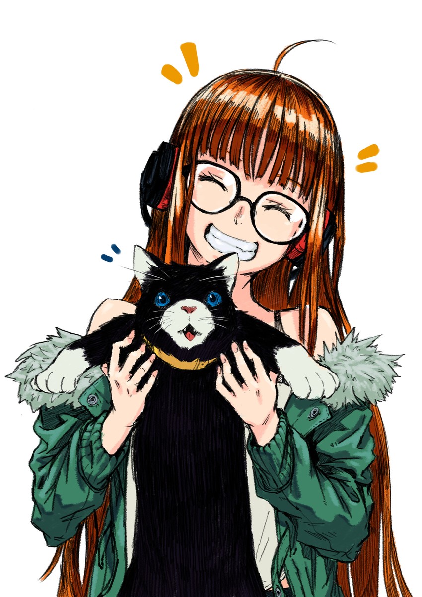 sakura futaba and morgana (persona and 1 more) drawn by arado_balanga_(xchd7538)
