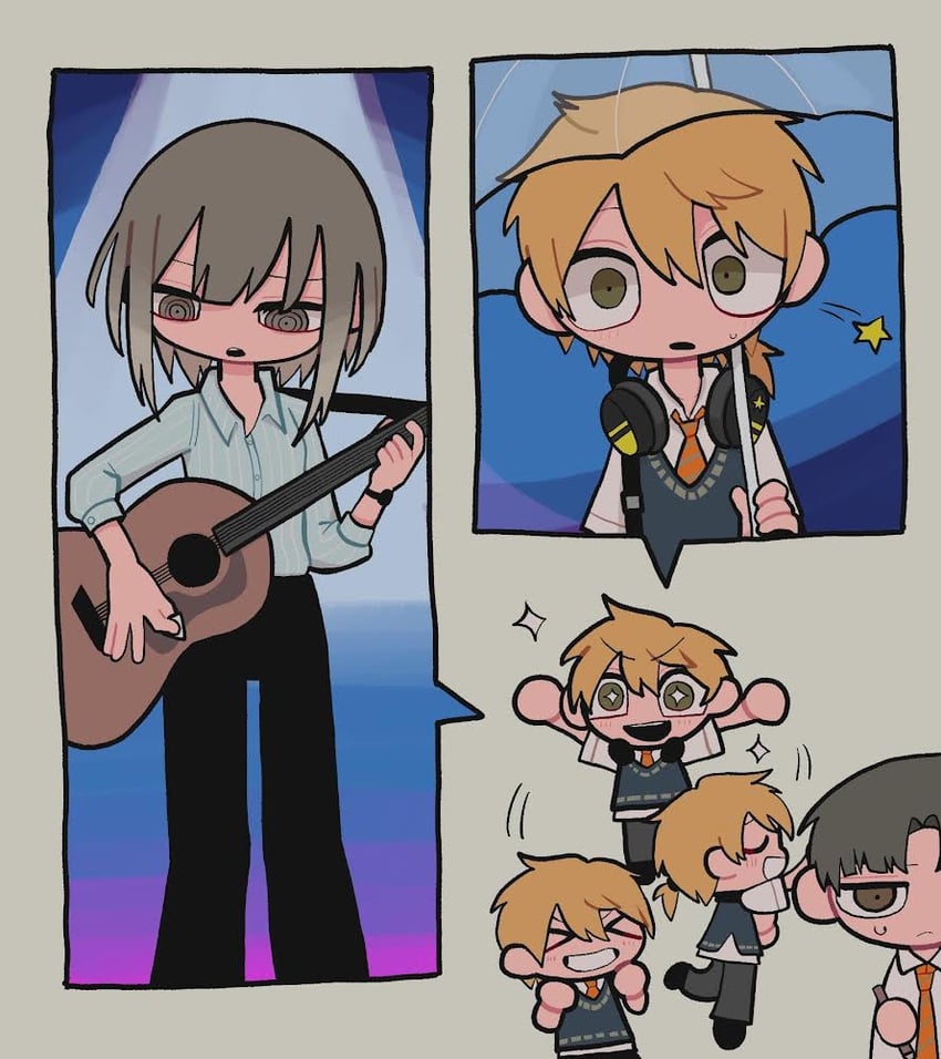 asaya kanata, orie yu, and tonosaki daisuke (suufunkan no yell wo) drawn by iiiichimaru_03