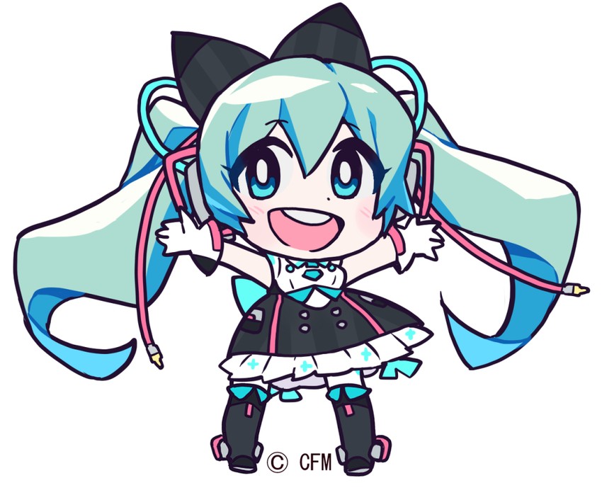 hatsune miku and magical mirai miku (vocaloid and 2 more) drawn by mago