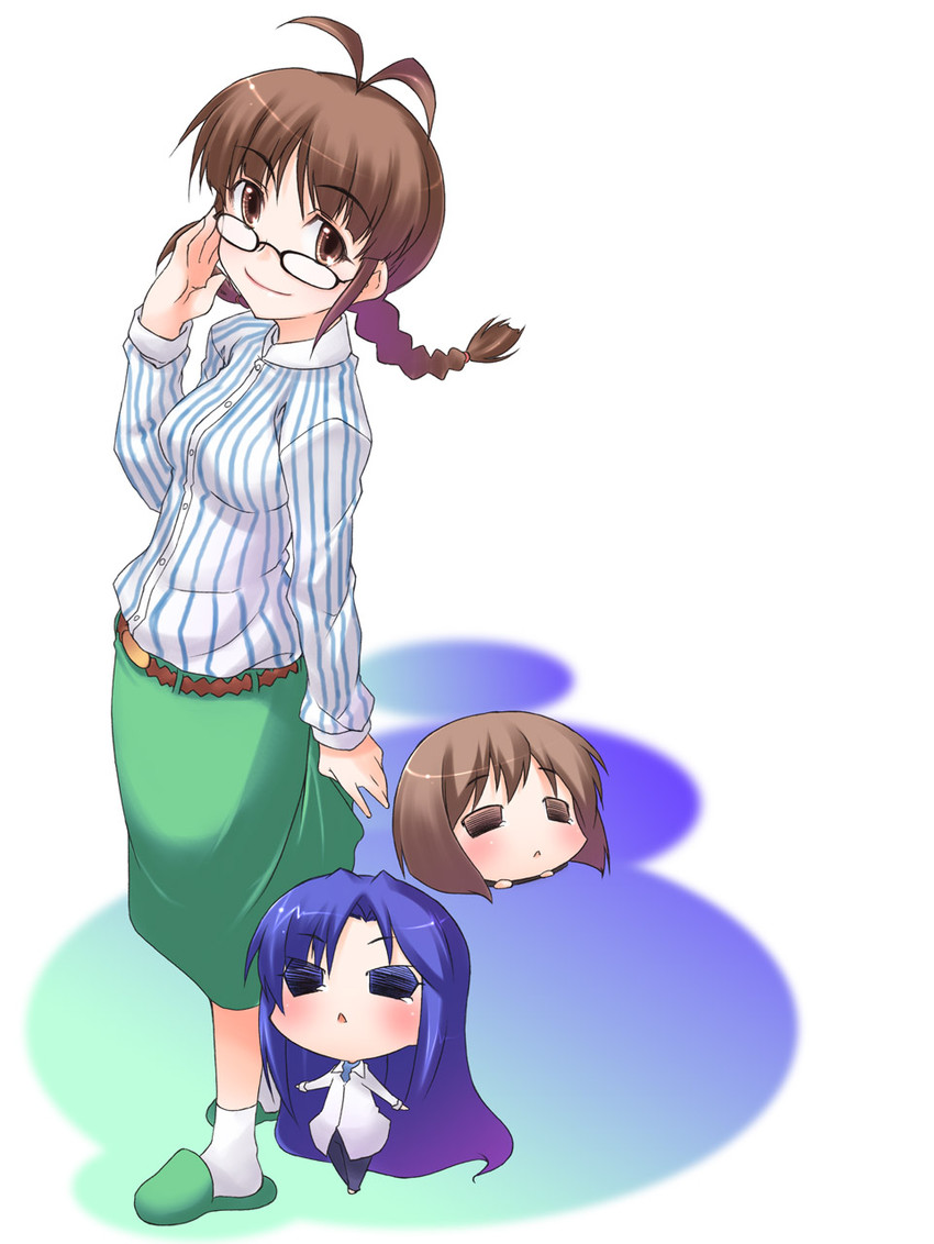 akizuki ritsuko, chihyaa, and yukipo (idolmaster and 2 more) drawn by akane_yuki
