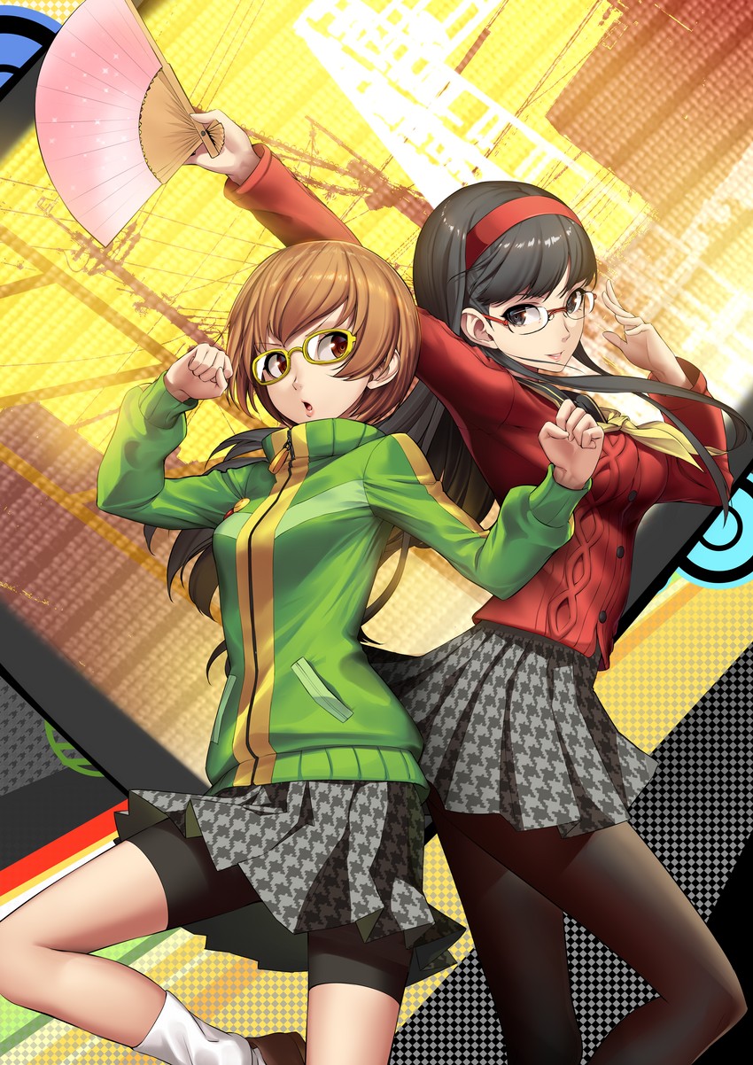 satonaka chie and amagi yukiko (persona and 1 more) drawn by huai_diao_de_zongzi