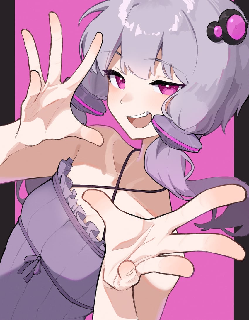 yuzuki yukari (vocaloid and 1 more) drawn by okima_udo