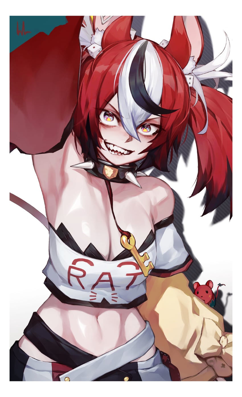 hakos baelz (hololive and 1 more) drawn by bluecup