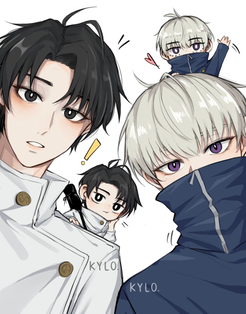 okkotsu yuuta and inumaki toge (jujutsu kaisen) drawn by kyllooelo