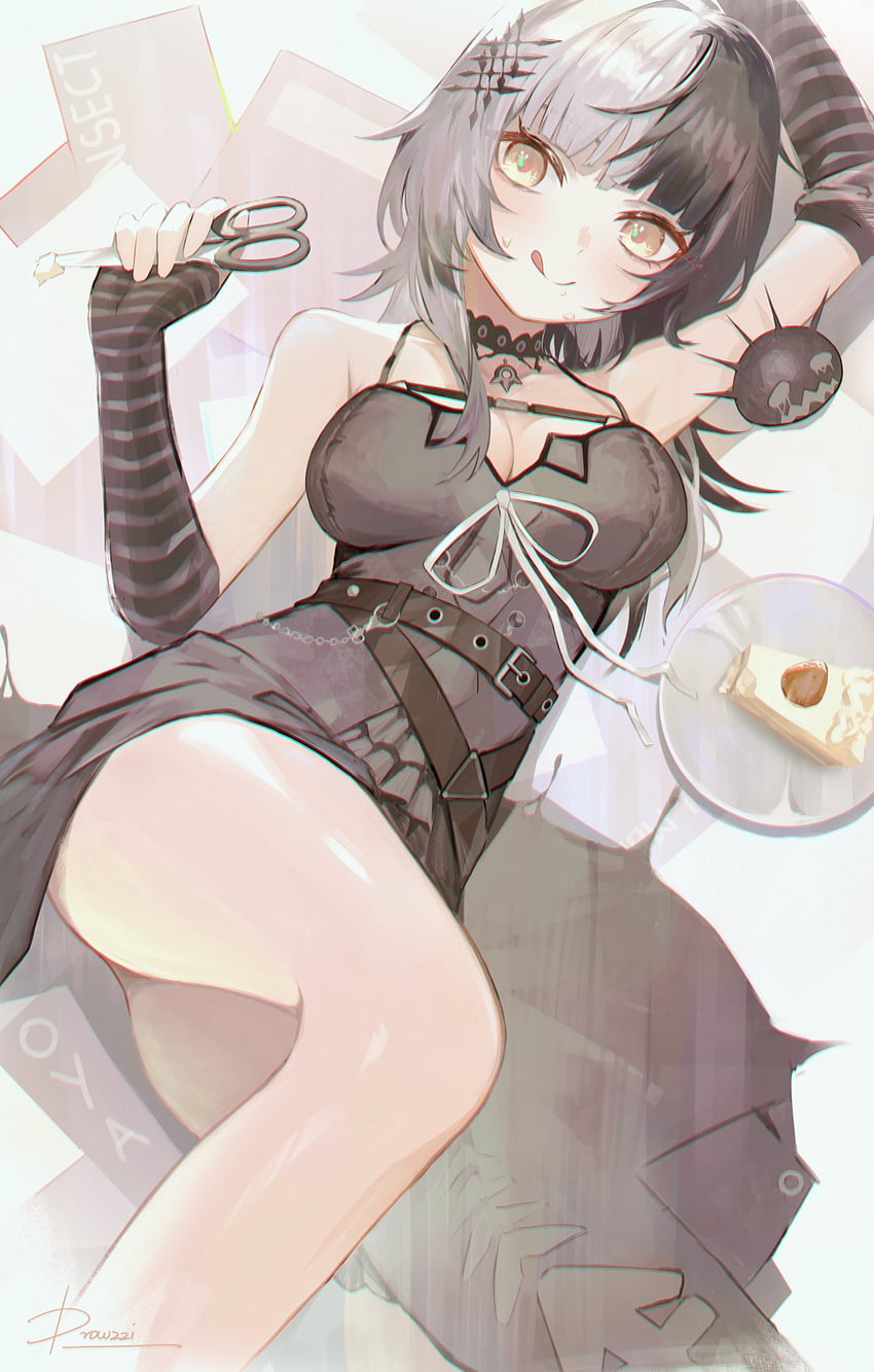 shiori novella and yorick (hololive and 1 more) drawn by drowzzi