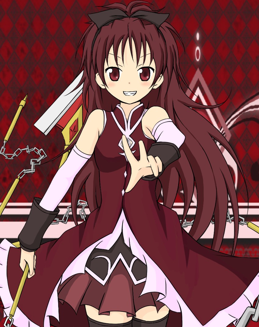 sakura kyoko (mahou shoujo madoka magica) drawn by eto_(mokohituji)