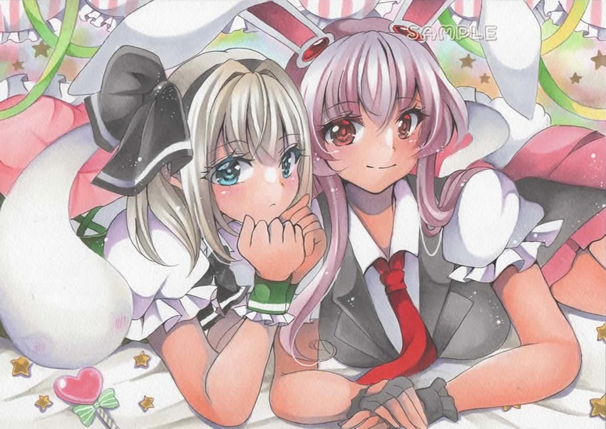 konpaku youmu and reisen udongein inaba (touhou) drawn by maccha_xxxxxx