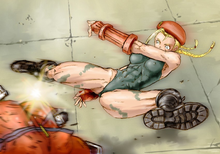 cammy white and m. bison (street fighter) drawn by teketeke_(tekenotteke)