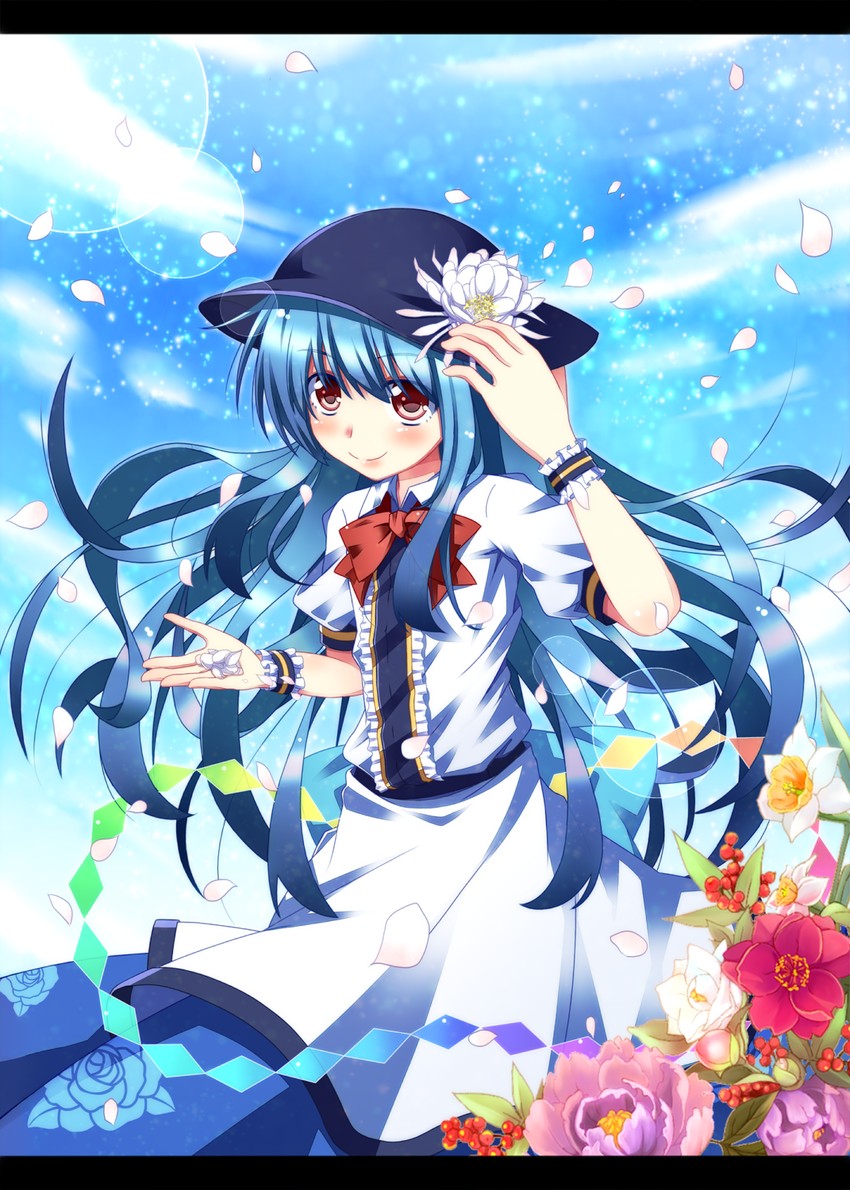 hinanawi tenshi (touhou) drawn by kousa_(black_tea)