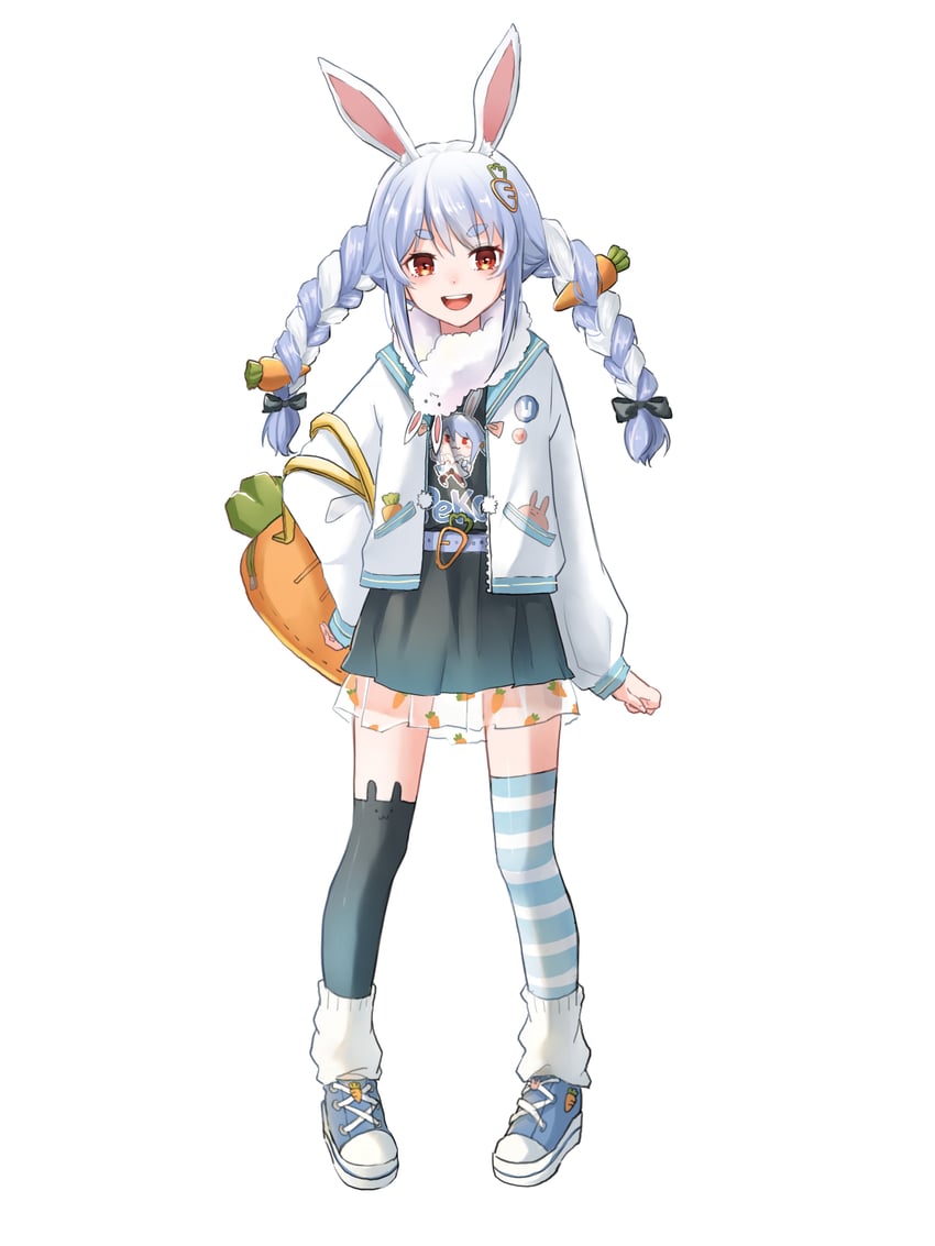 usada pekora and don-chan (hololive) drawn by midori_fufu