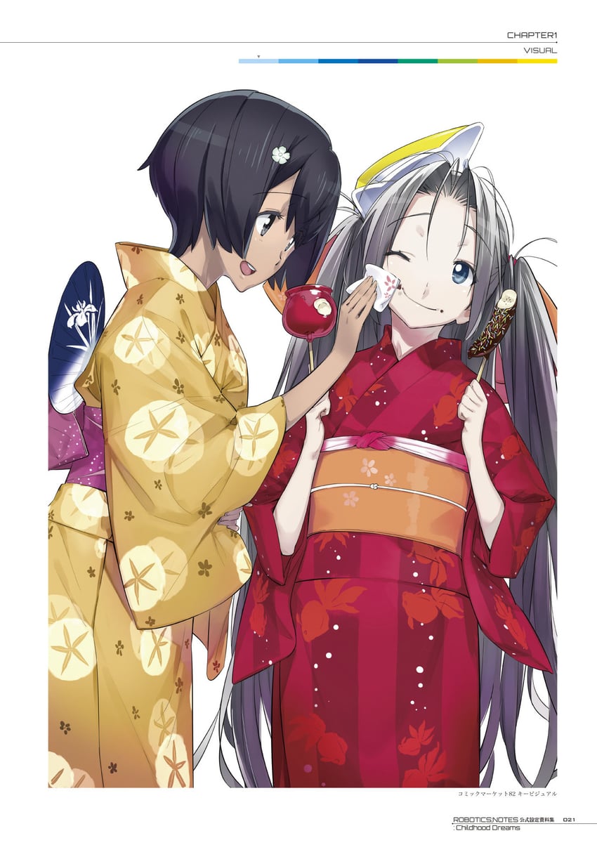 yukifune airi and daitoku junna (robotics;notes) drawn by fukuda_tomonori