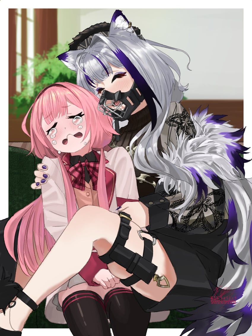 higuchi kaede and suo sango (nijisanji) drawn by ryusho_hashida