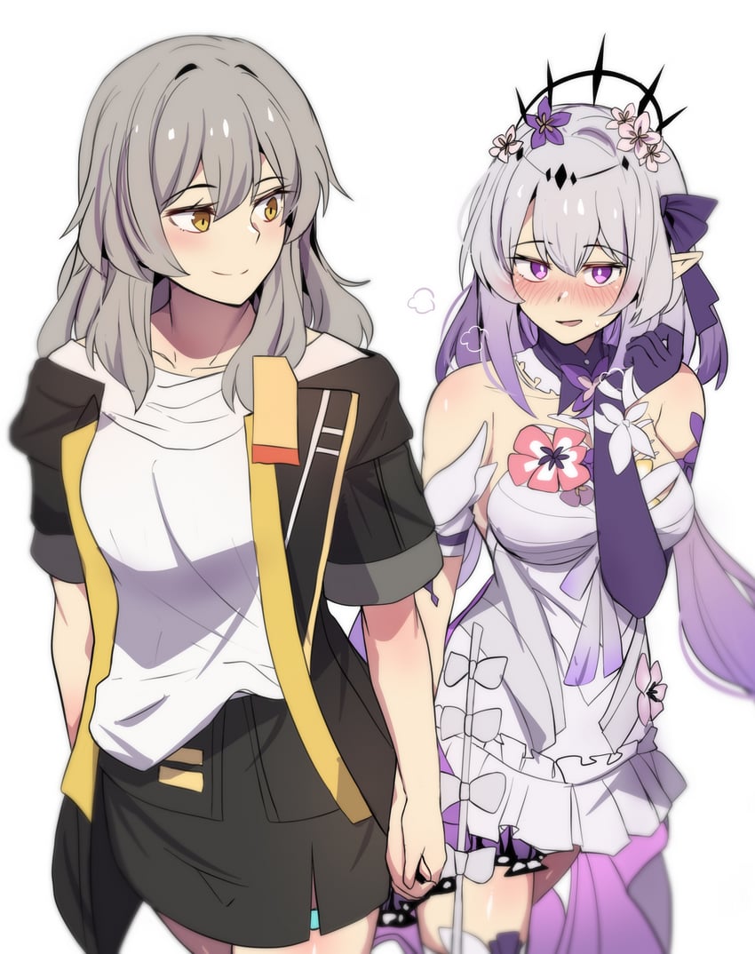 trailblazer, stelle, and castorice (honkai and 1 more) drawn by hinghoi
