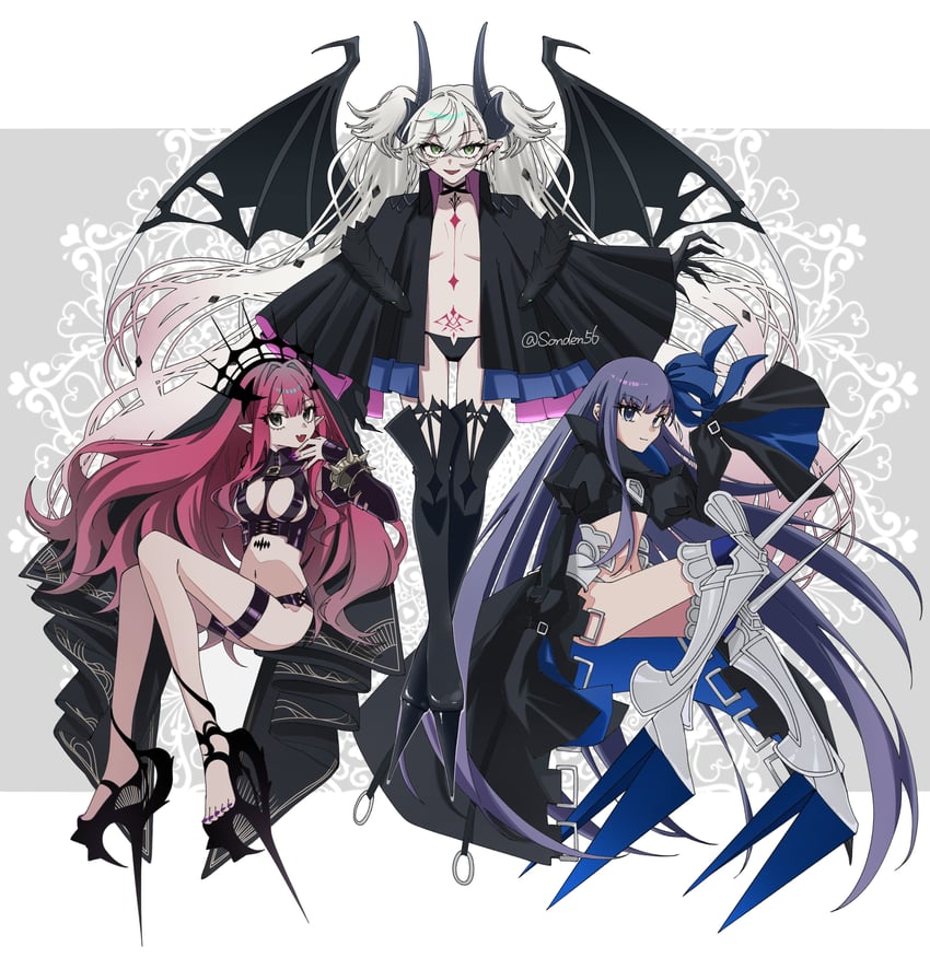 baobhan sith, meltryllis, and lilith (fate and 1 more) drawn by tokumori_ramen