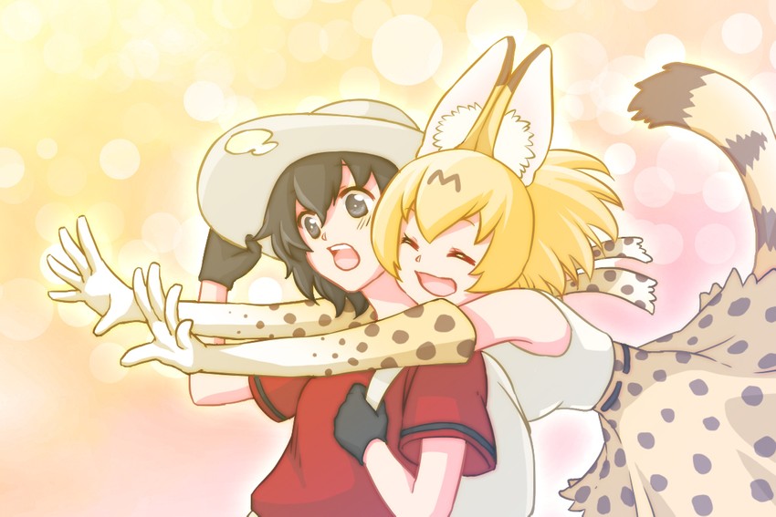 serval and kaban (kemono friends) drawn by inukoro_(spa)