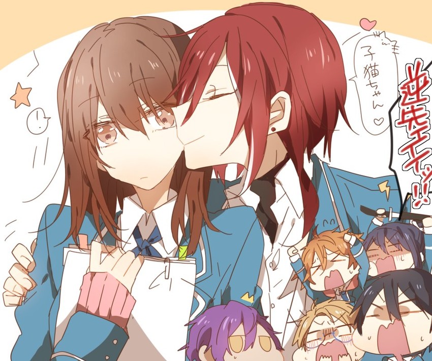 kanzaki souma, anzu, sakasaki natsume, akehoshi subaru, yuuki makoto, and 2 more (ensemble stars!) drawn by kurokawa_sae