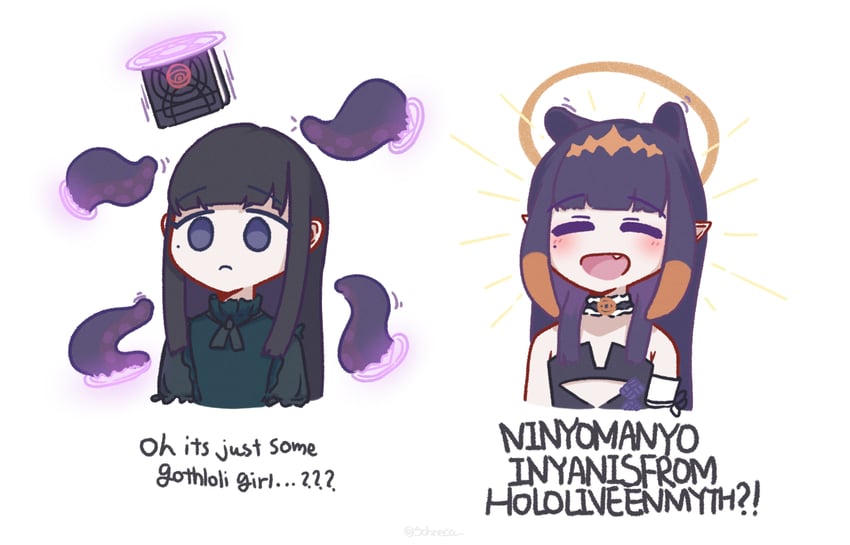 ninomae ina'nis (original and 2 more) drawn by sohneca