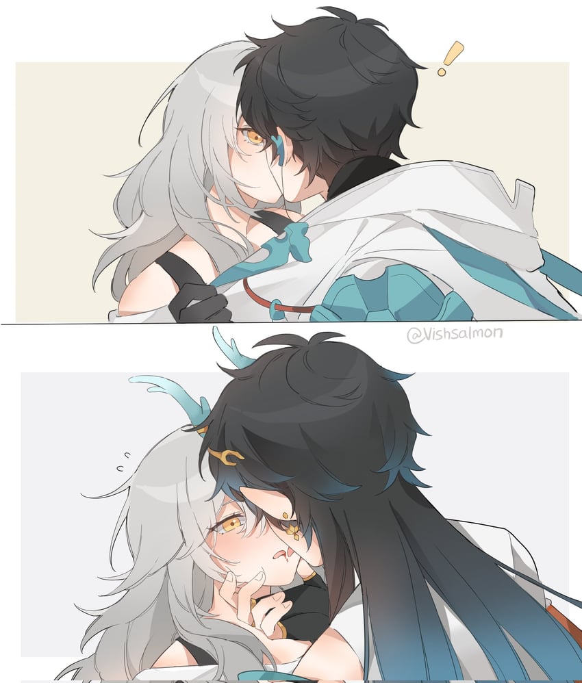 trailblazer, stelle, and dan heng (honkai and 1 more) drawn by vinsallyana