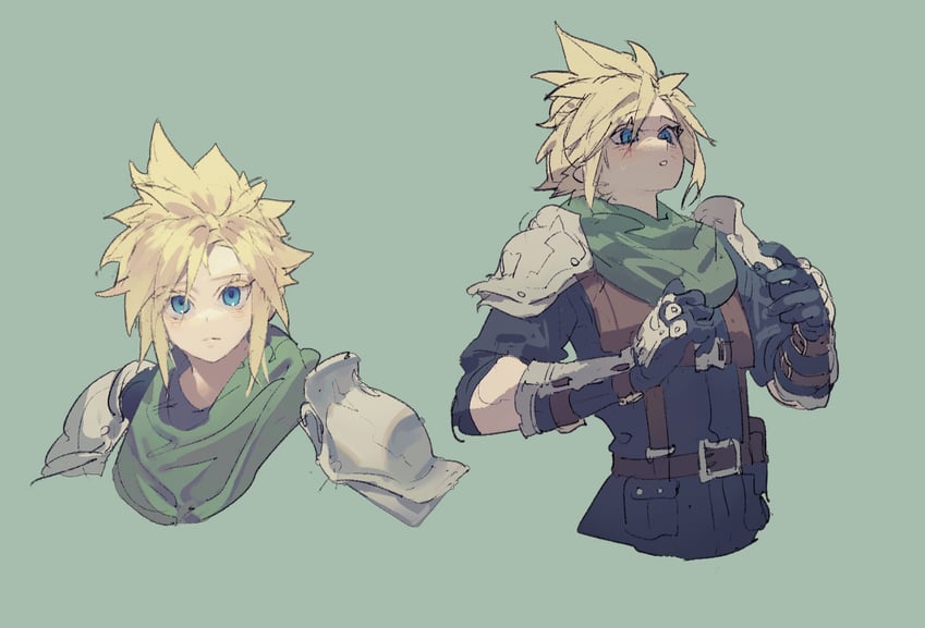 cloud strife (final fantasy and 2 more) drawn by tpqmsrp
