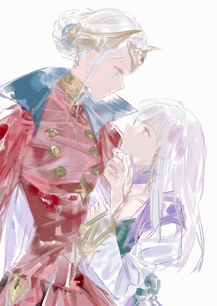 edelgard von hresvelg and lysithea von ordelia (fire emblem and 1 more) drawn by maouasuka