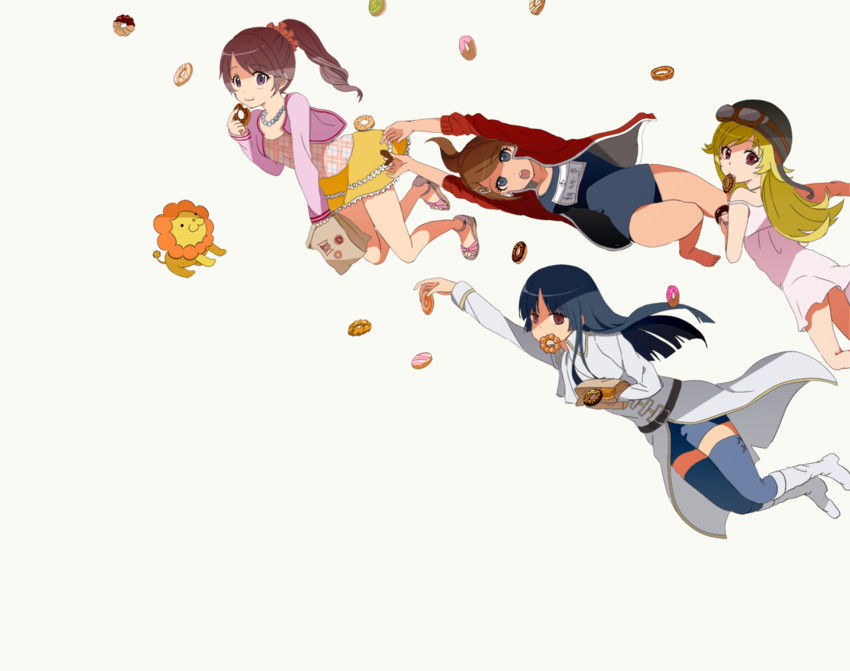oshino shinobu, asahina aoi, shiina noriko, pon de lion, and imai nobume (idolmaster and 7 more) drawn by belldot