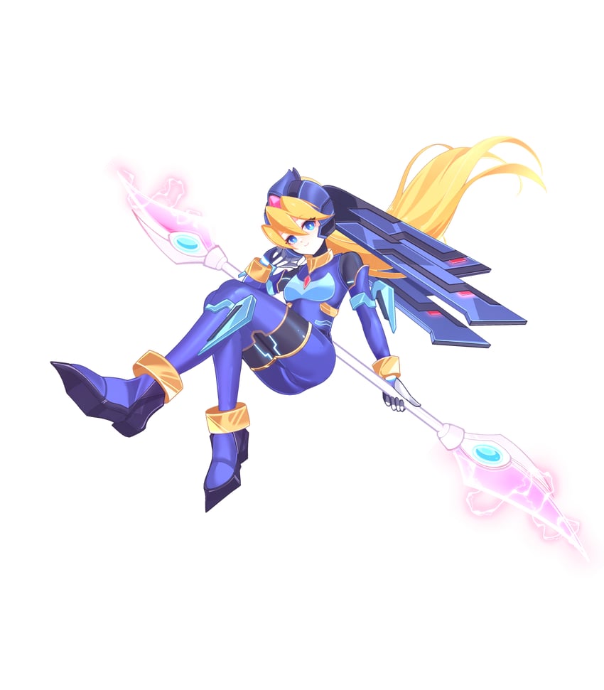 ciel and model l (mega man and 2 more) drawn by aizeis
