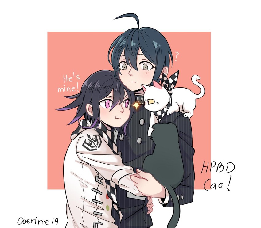 oma kokichi and saihara shuichi (danganronpa and 1 more) drawn by overine19